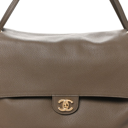 Chanel Grained Calfskin Small Souplissimo Maxi Flap Dark Khaki 8 of 11