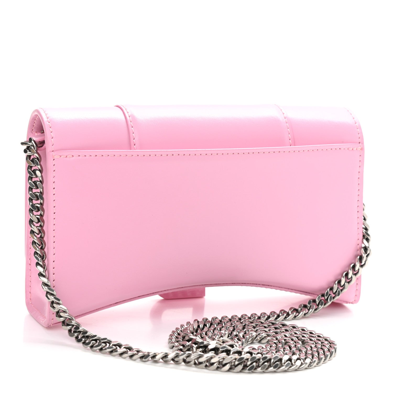 Balenciaga Shiny Box Calfskin Tonal B Hourglass Chain Bag Candy Pink 3 of 11