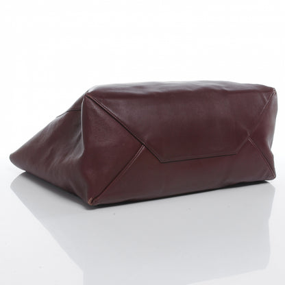 Celine Leather Cabas Horizontal Tote Burgundy 4 of 7