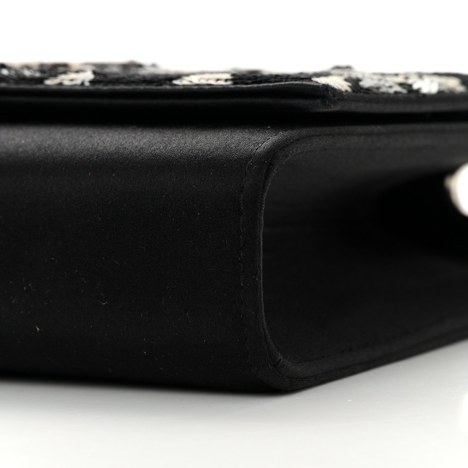 Saint Laurent Satin Sequin Zebra Small Monogram Kate Tassel Satchel Black White 8 of 9
