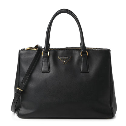 Prada Saffiano Medium Galleria Double Zip Tote Black 1 of 15