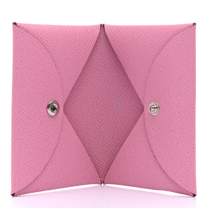 Hermes Epsom Calvi Card Case 5P Pink 5 of 7