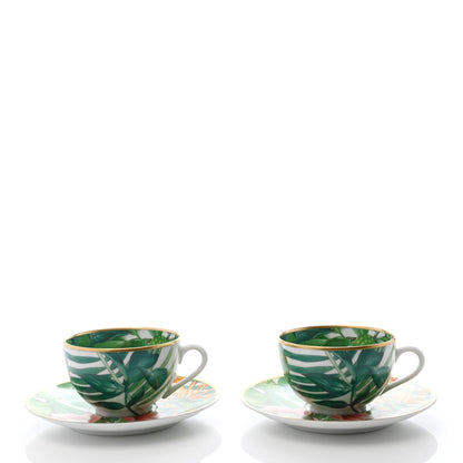 Hermes Porcelain Passifolia Tea Cup And Saucer Set Of 2 3 of 10