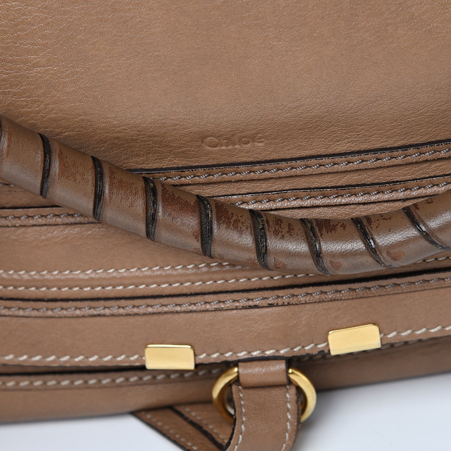 Calfskin Large Marcie Satchel Nut