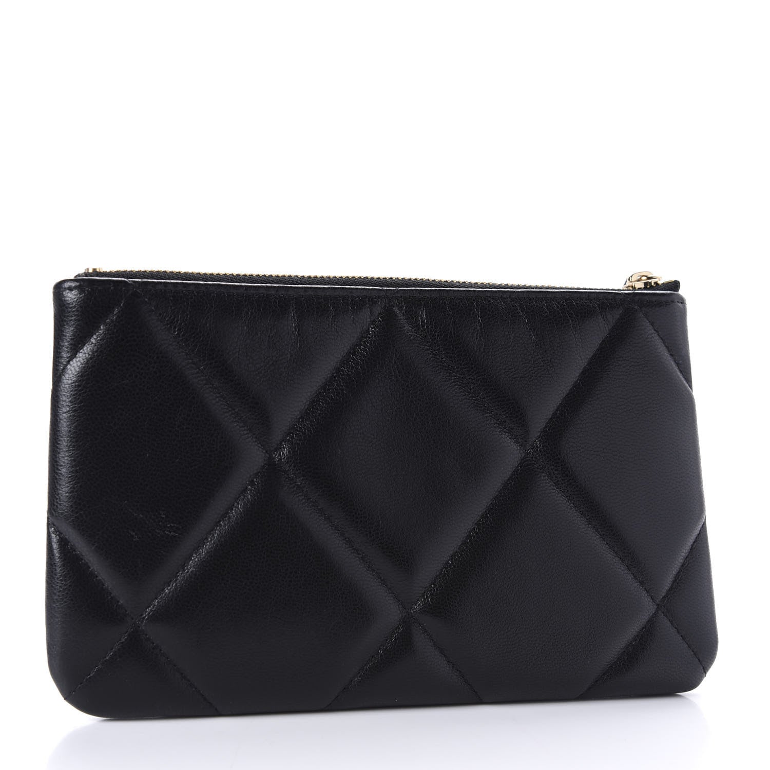 Chanel Goatskin Quilted 19 Cosmetic Case Black 3 of 10