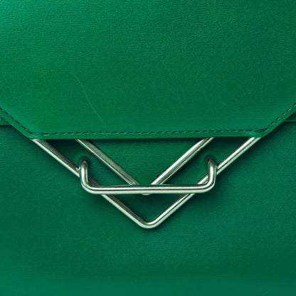 Bottega Veneta Box Calfskin Nappa Clip Bag Racing Green 8 of 12