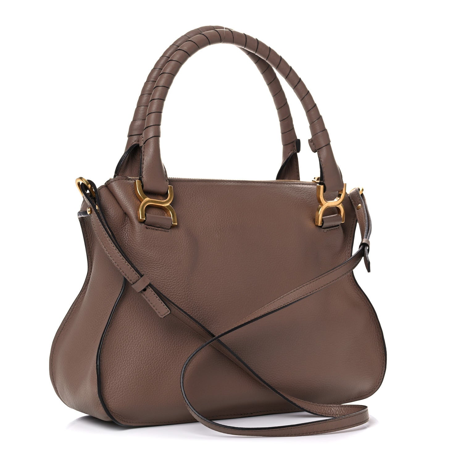 Chloe Calfskin Medium Marcie Satchel Desert Taupe 3 of 19