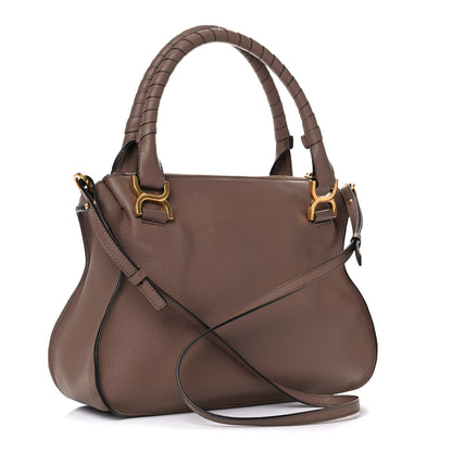 Chloe Calfskin Medium Marcie Satchel Desert Taupe 3 of 19