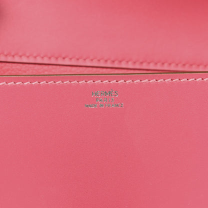 Hermes Tadelakt Medor 23 Clutch Rose Lipstick 6 of 6