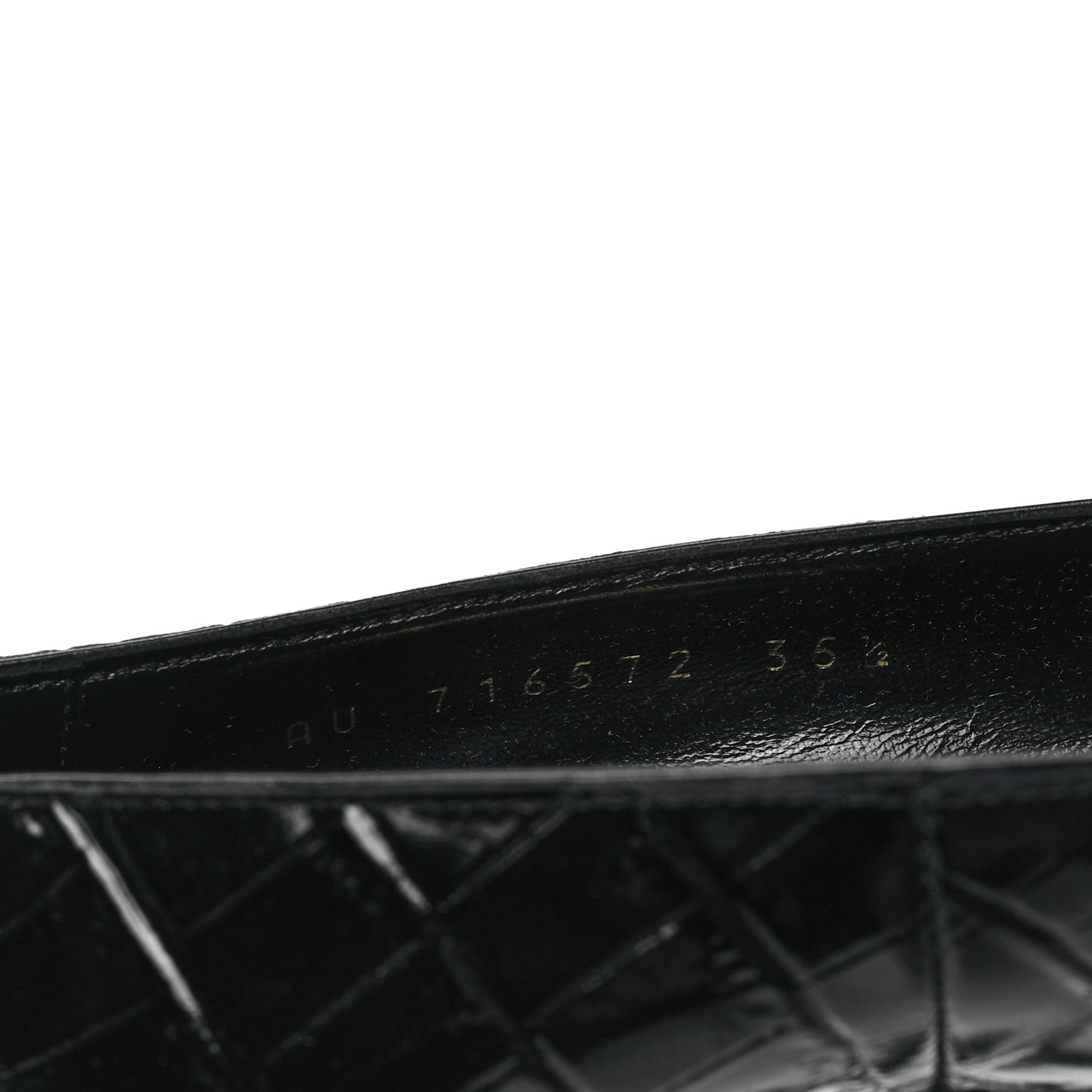 Calfskin Crocodile Embossed Silvana 110mm Pumps 35.5 Black