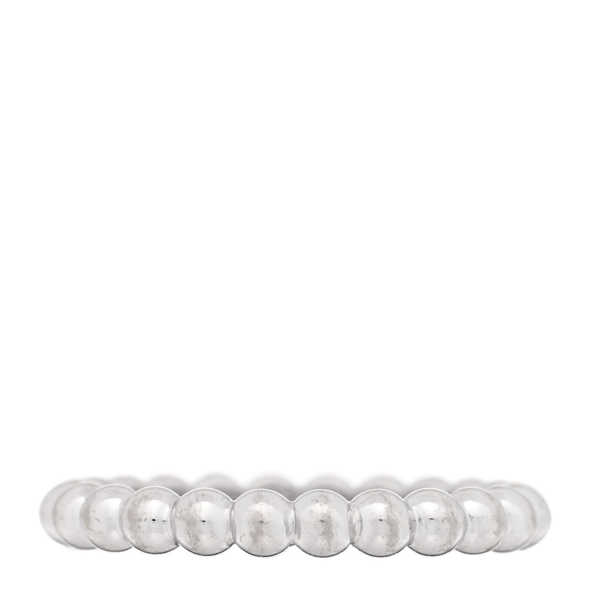 18K White Gold Medium Perlee Ring 53 6.5