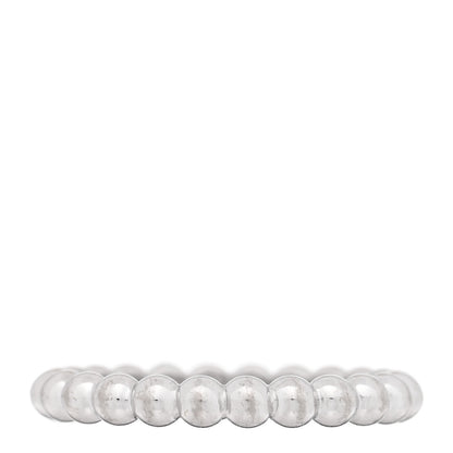 Van Cleef & Arpels 18K White Gold Medium Perlee Ring 53 6.5 1 of 4