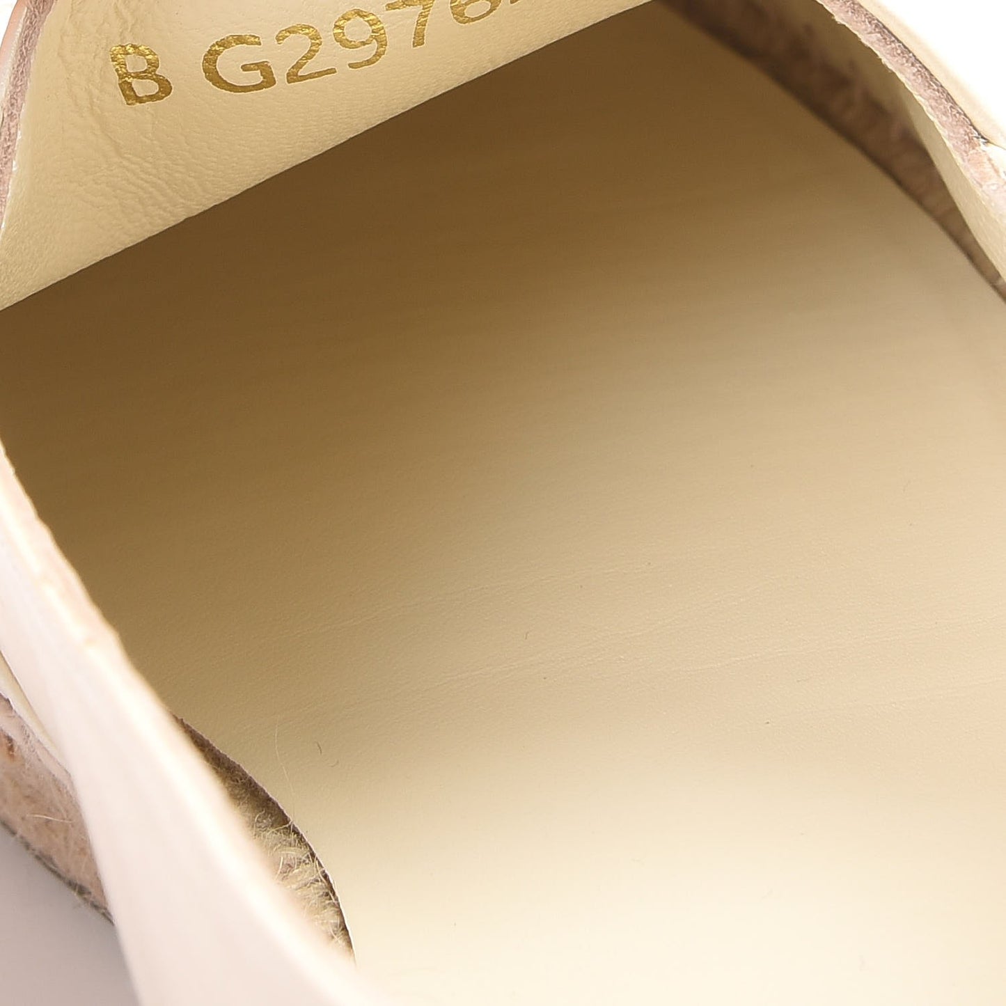 Metallic Calfskin Grosgrain CC Espadrilles 38 Ivory Black