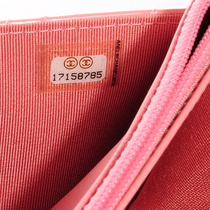 Chanel Patent Quilted Wallet On Chain WOC Pink 7 of 8