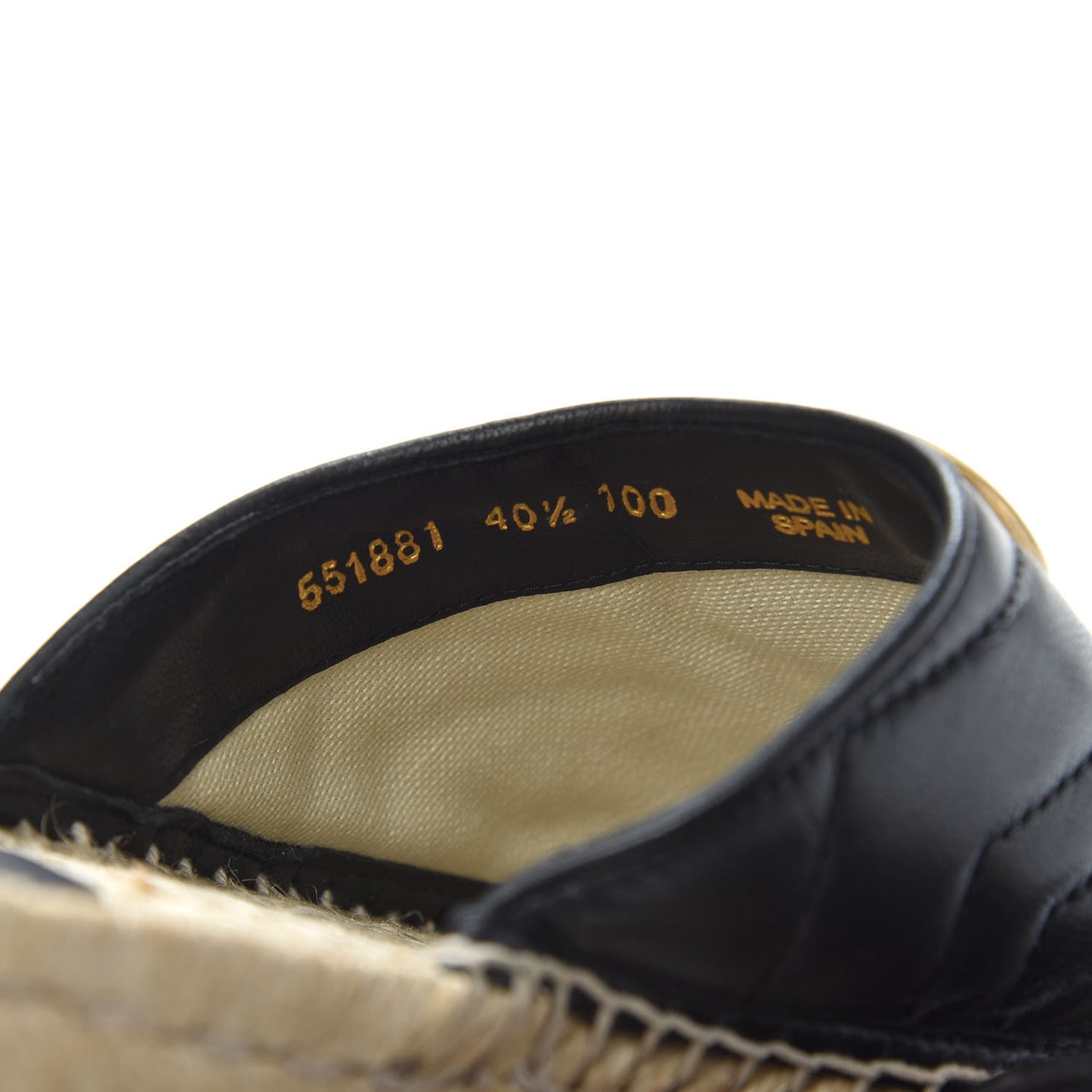 Nappa Matelasse GG Marmont Espadrille Slippers 40.5 Black