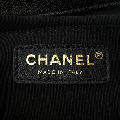 Chanel Shiny Caviar Quilted Medium Duma Pockets Drawstring Backpack Black 6 of 10