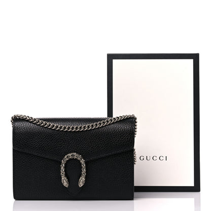 Gucci Calfskin Mini Dionysus Chain Wallet Black 15 of 15