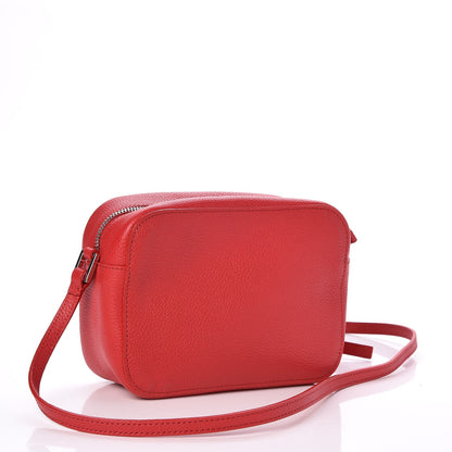 Alexander McQueen Calfskin Skull Camera Shoulder Bag Red 3 of 6