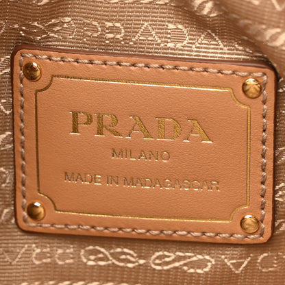 Prada Yarn Raffia Effect Crochet Arque Shoulder Bag Natural 6 of 9