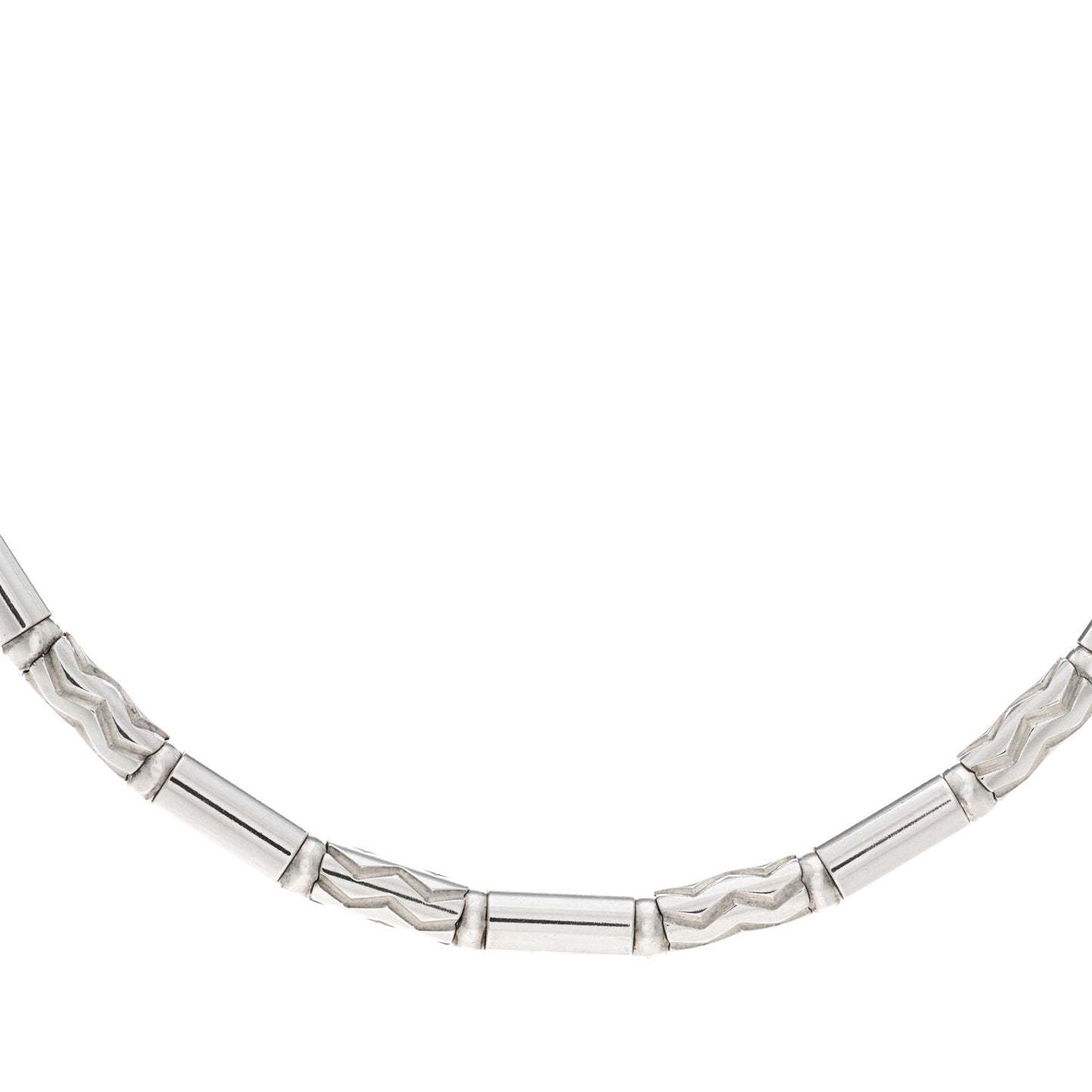 Sterling Silver Aztec Zig Zag Necklace