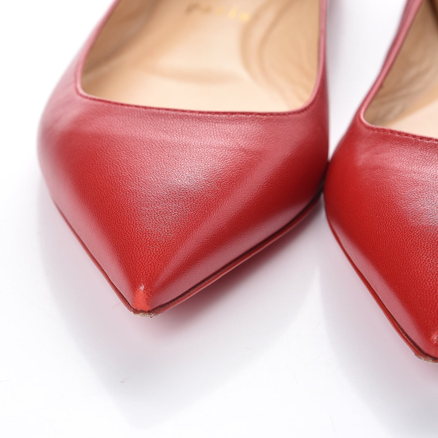Shiny Nappa Ballalla Flats 37.5 Red