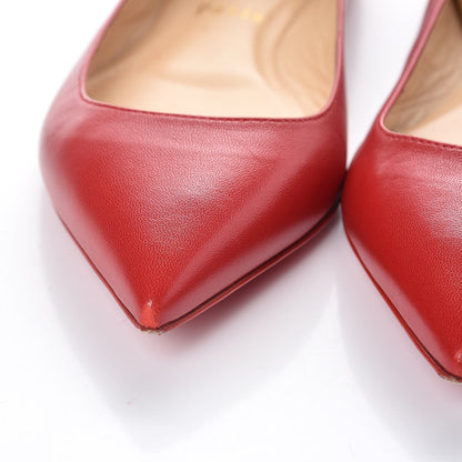 Christian Louboutin Shiny Nappa Ballalla Flats 37.5 Red 10 of 10