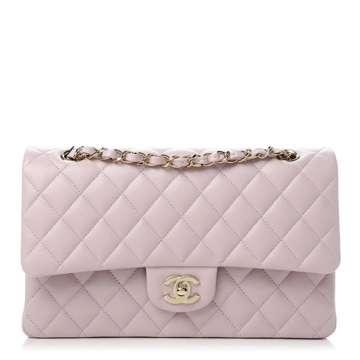 Chanel Caviar Quilted Medium Double Flap Light Pink 1 of 11