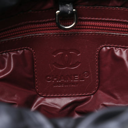 Chanel Nylon Quilted Coco Cocoon Medium Reversible Tote Black Red 6 of 7