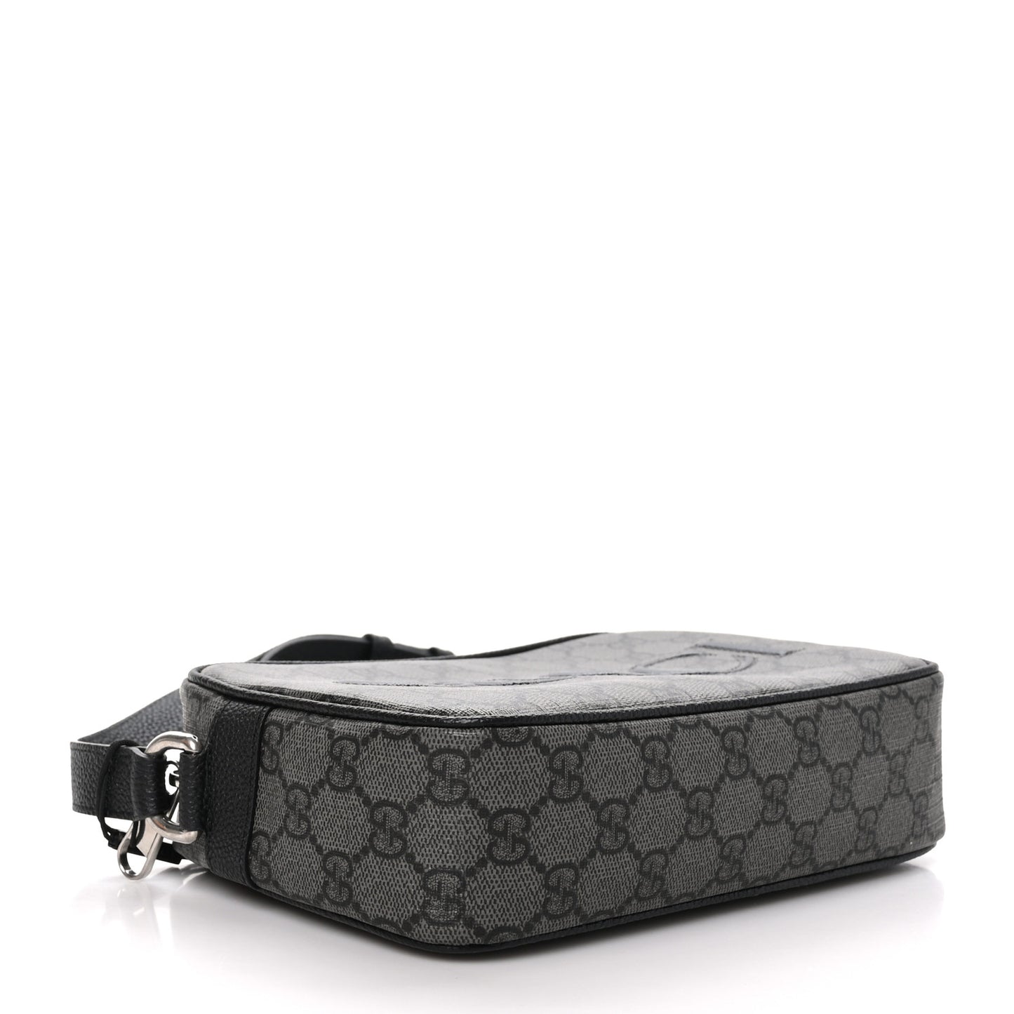 GG Supreme Monogram Mini Shoulder Bag Grey Black