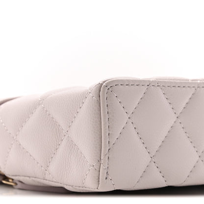 Chanel Caviar Quilted Top Handle Slim Vanity With Chain Light Purple 9 of 10