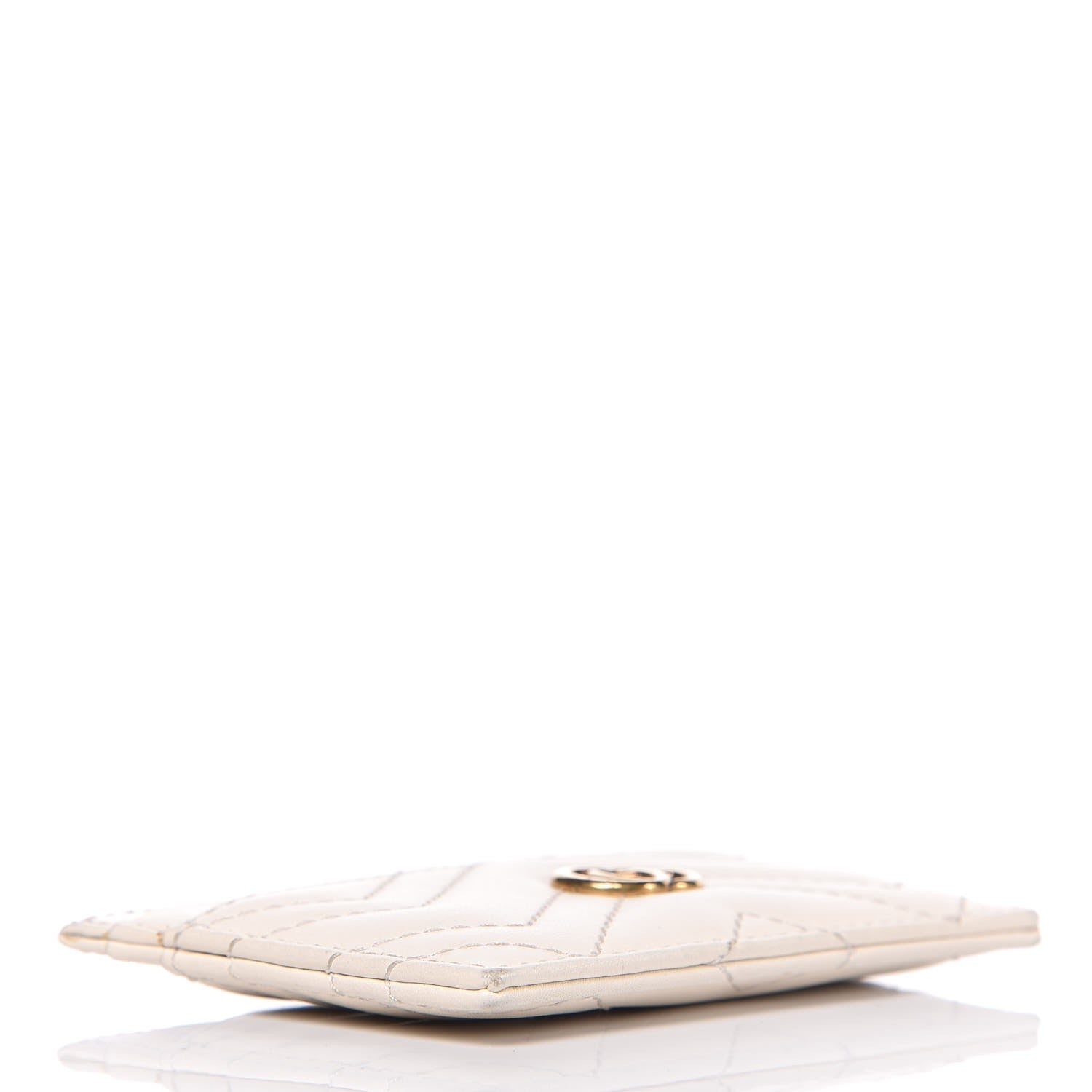 Gucci Calfskin Matelasse GG Marmont Card Holder White 4 of 6