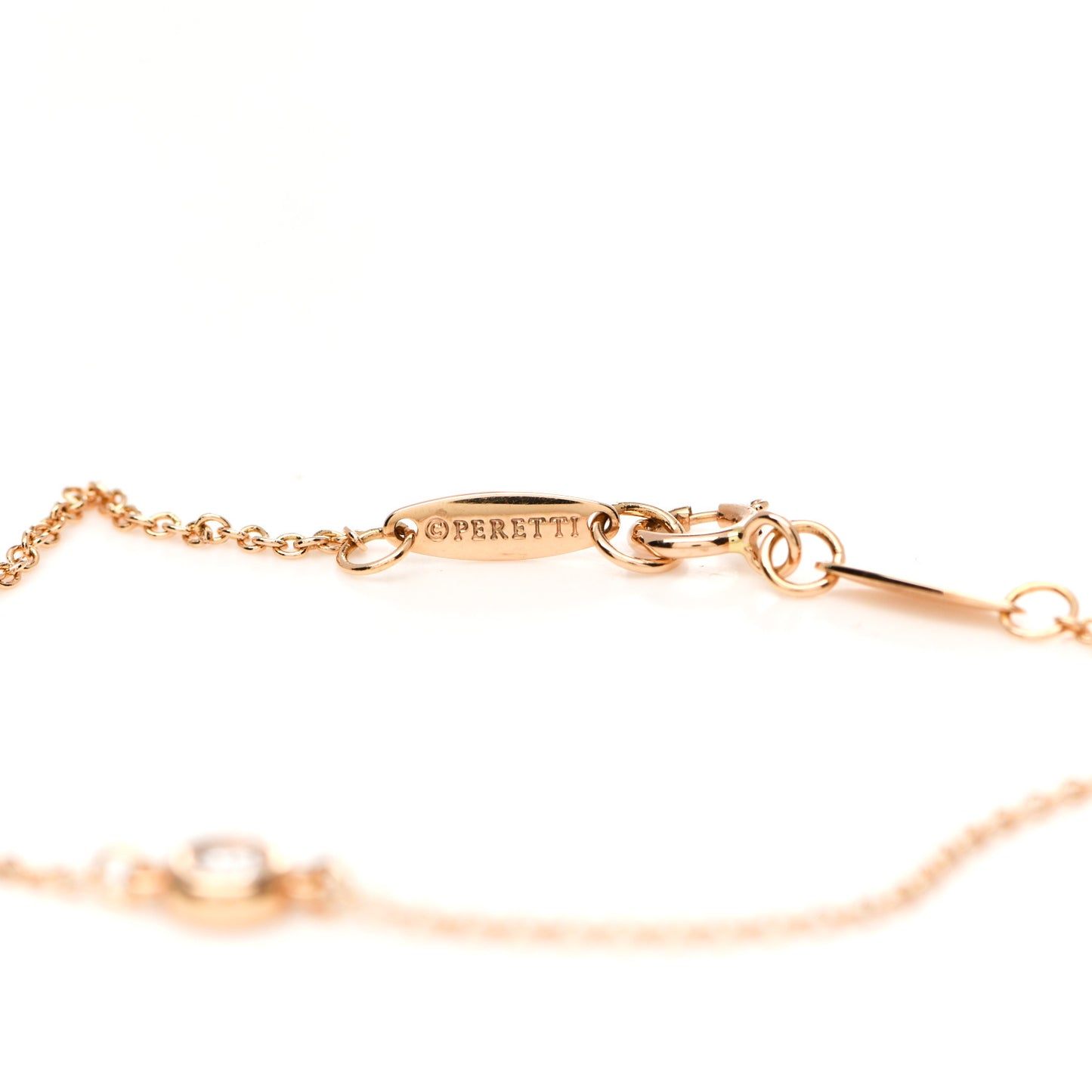 18K Rose Gold Diamond .07ct Elsa Peretti Diamonds by the Yard Bracelet