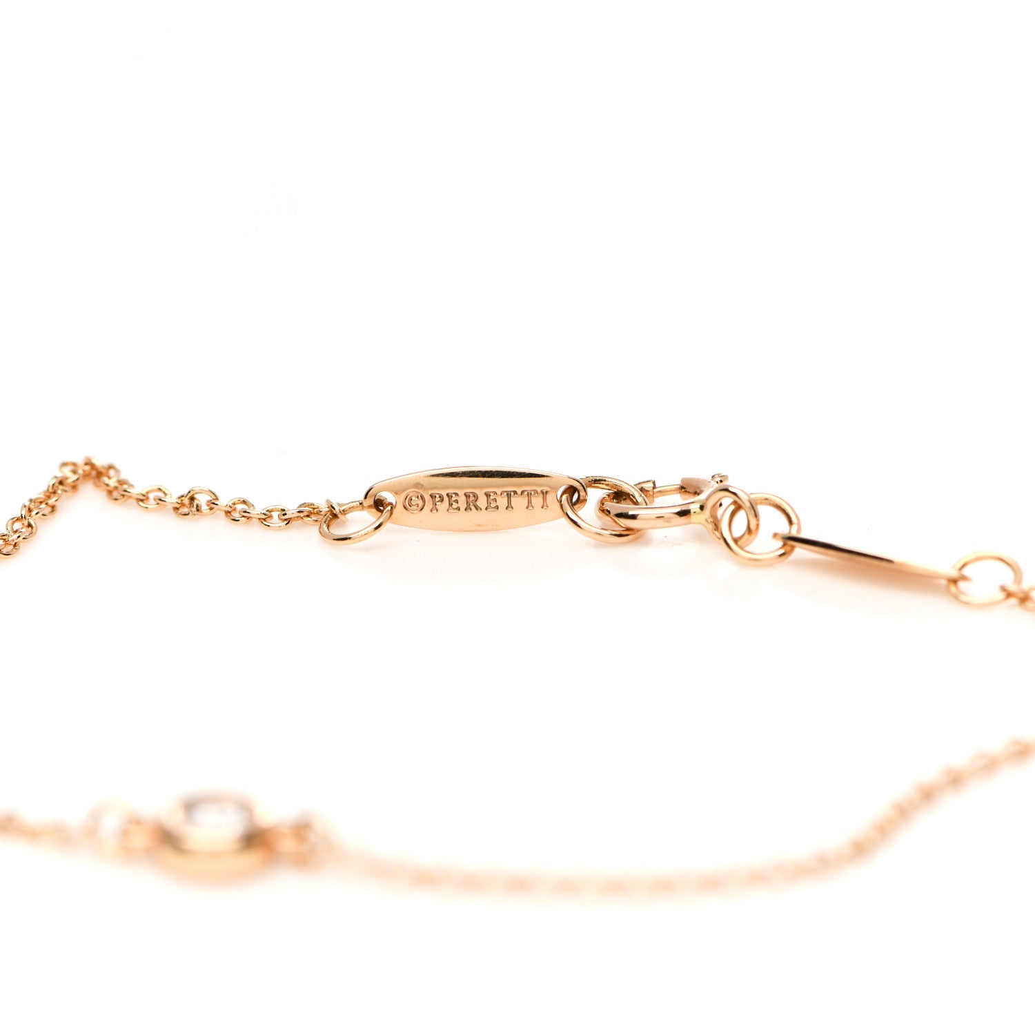 Tiffany 18K Rose Gold Diamond .07ct Elsa Peretti Diamonds by the Yard Bracelet 5 of 6