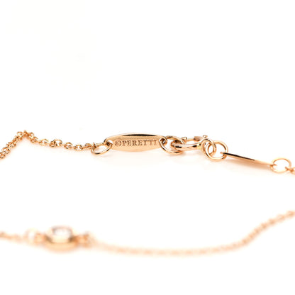 Tiffany 18K Rose Gold Diamond .07ct Elsa Peretti Diamonds by the Yard Bracelet 5 of 6