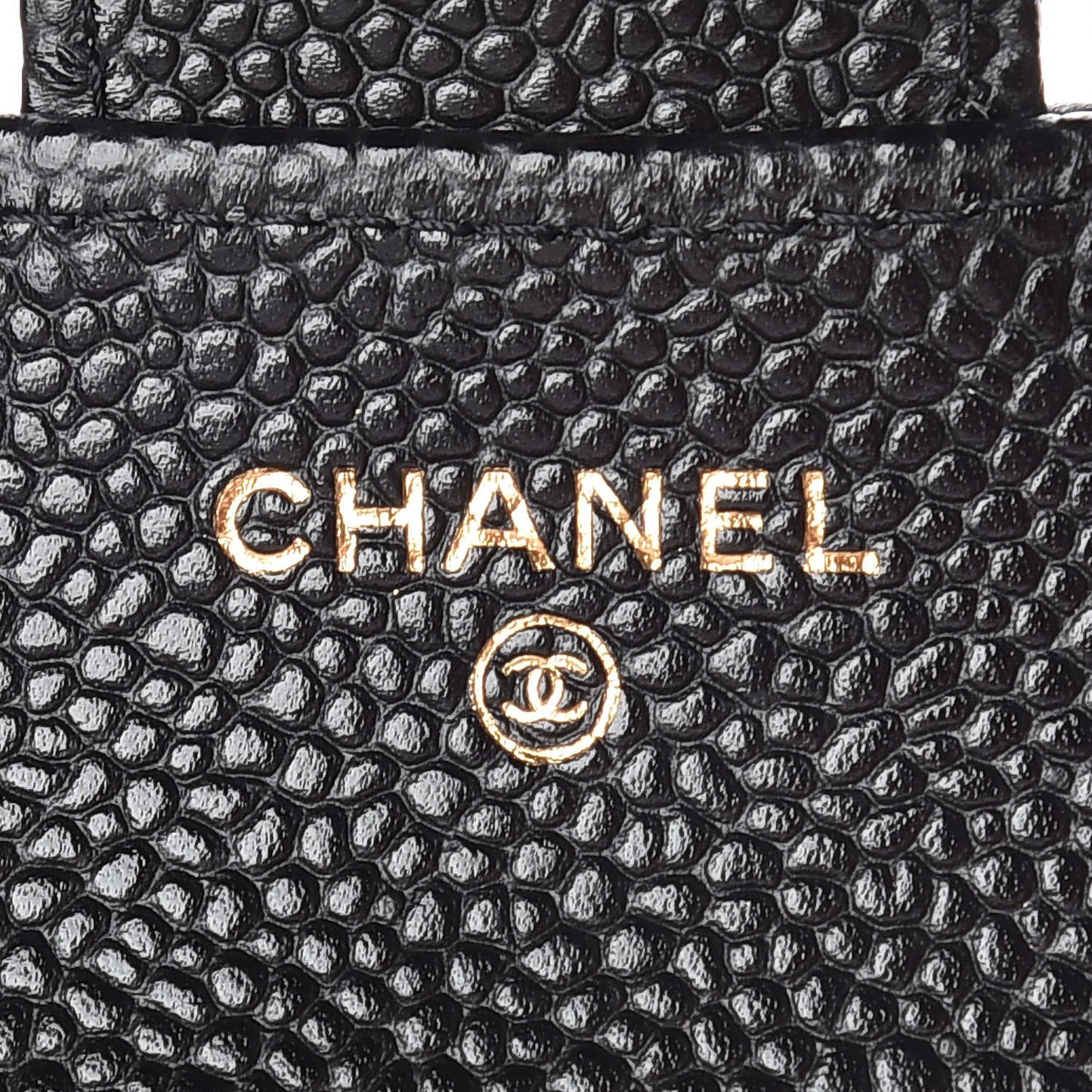 Caviar Quilted Compact Flap Wallet Black