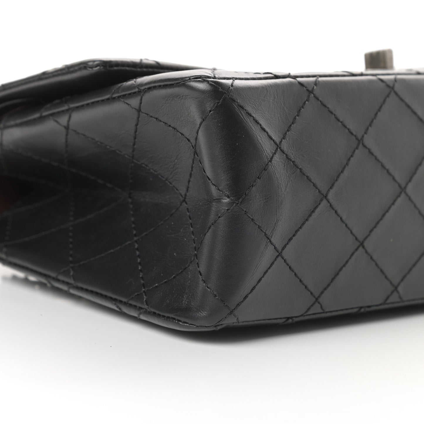 Aged Calfskin Quilted 2.55 Reissue 226 Flap Black
