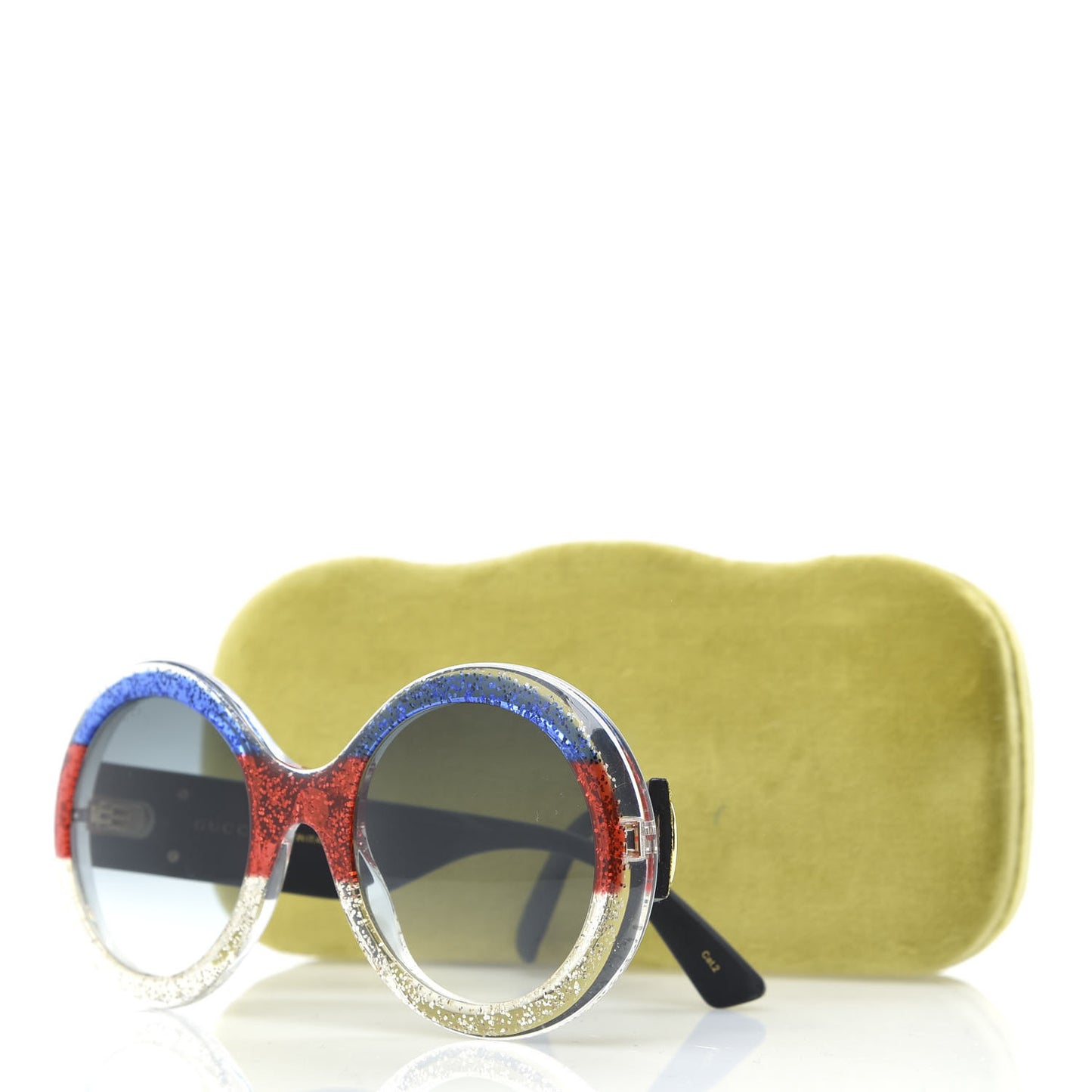 Glitter Acetate Round GG0101S Sunglasses Blue Multi