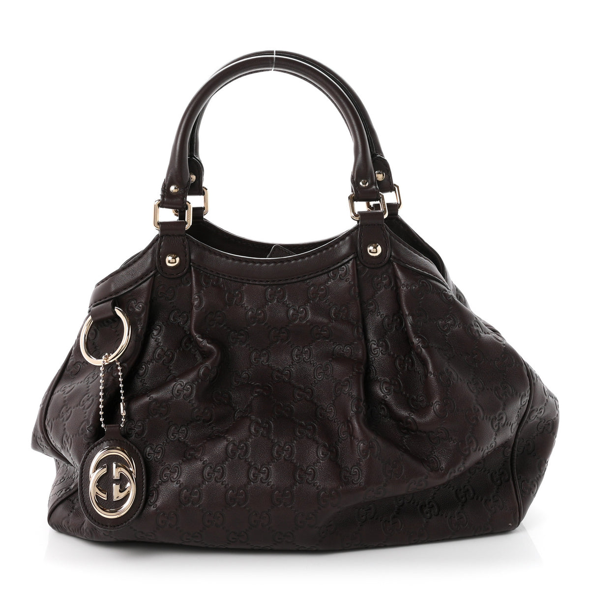 Gucci Guccissima Medium Sukey Tote Chocolate 1 of 10