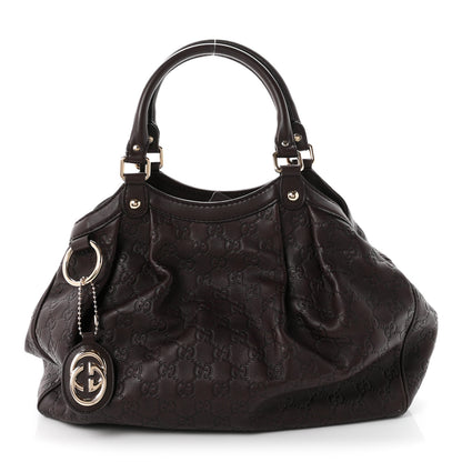 Gucci Guccissima Medium Sukey Tote Chocolate 1 of 10