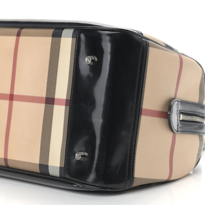 Burberry Supernova Check Patent Bowling Bag Black 19 of 19