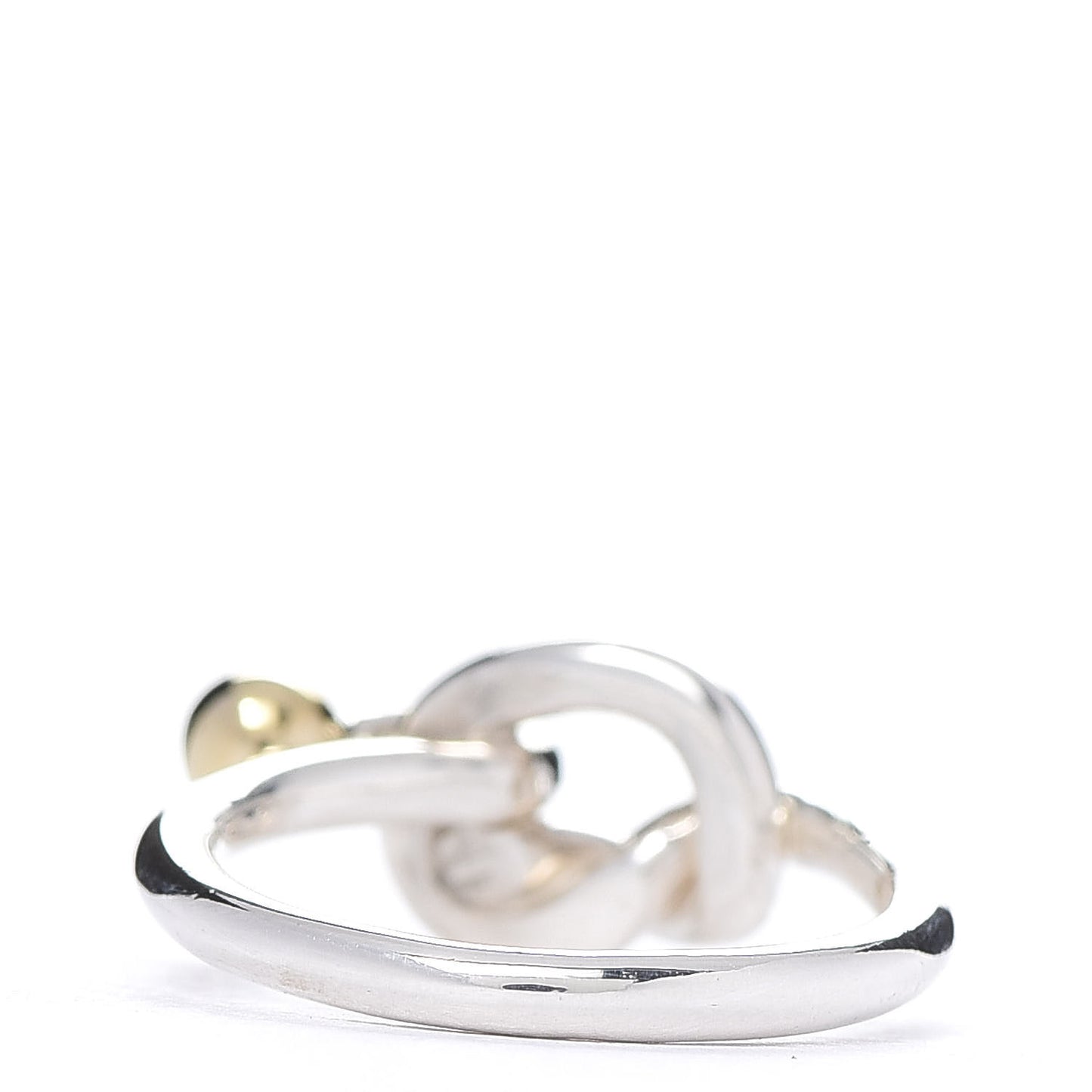 Sterling Silver 18K Yellow Gold Love Knot Ring 48 4.5