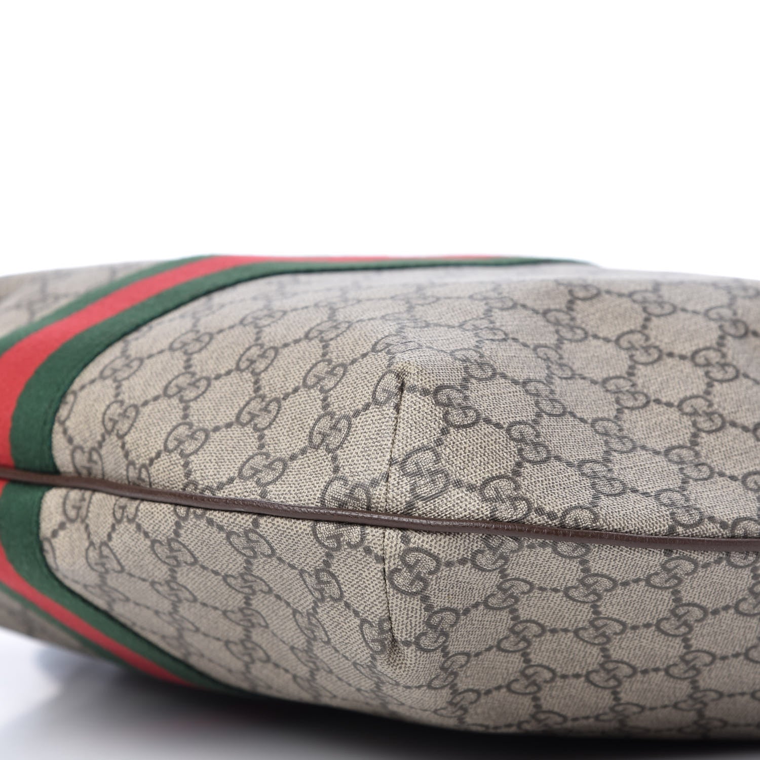 Gucci GG Supreme Monogram Web Ophidia Half Moon Hobo Brown 7 of 9