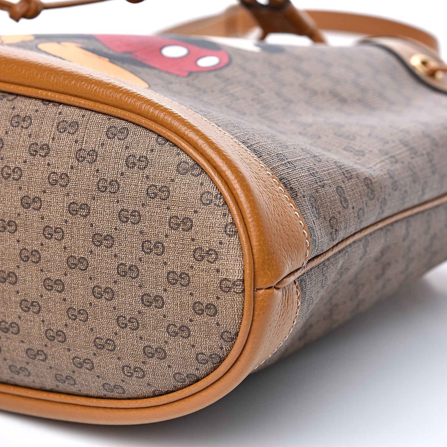 X DISNEY Mini Vintage GG Supreme Monogram Bucket Bag Beige Vintage Sun Oil