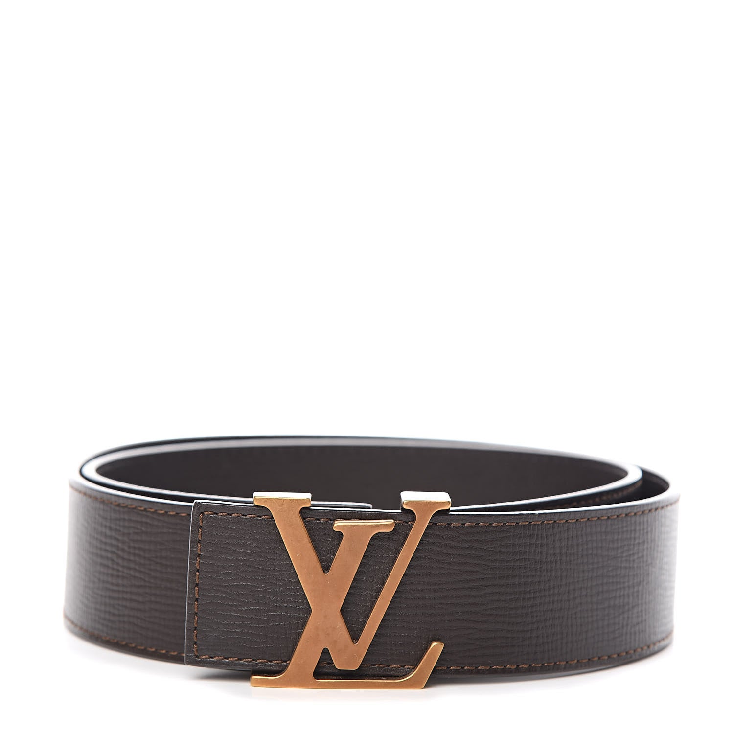 Louis Vuitton Utah LV Initiales 40mm Belt 85 34 Coffee 1 of 7