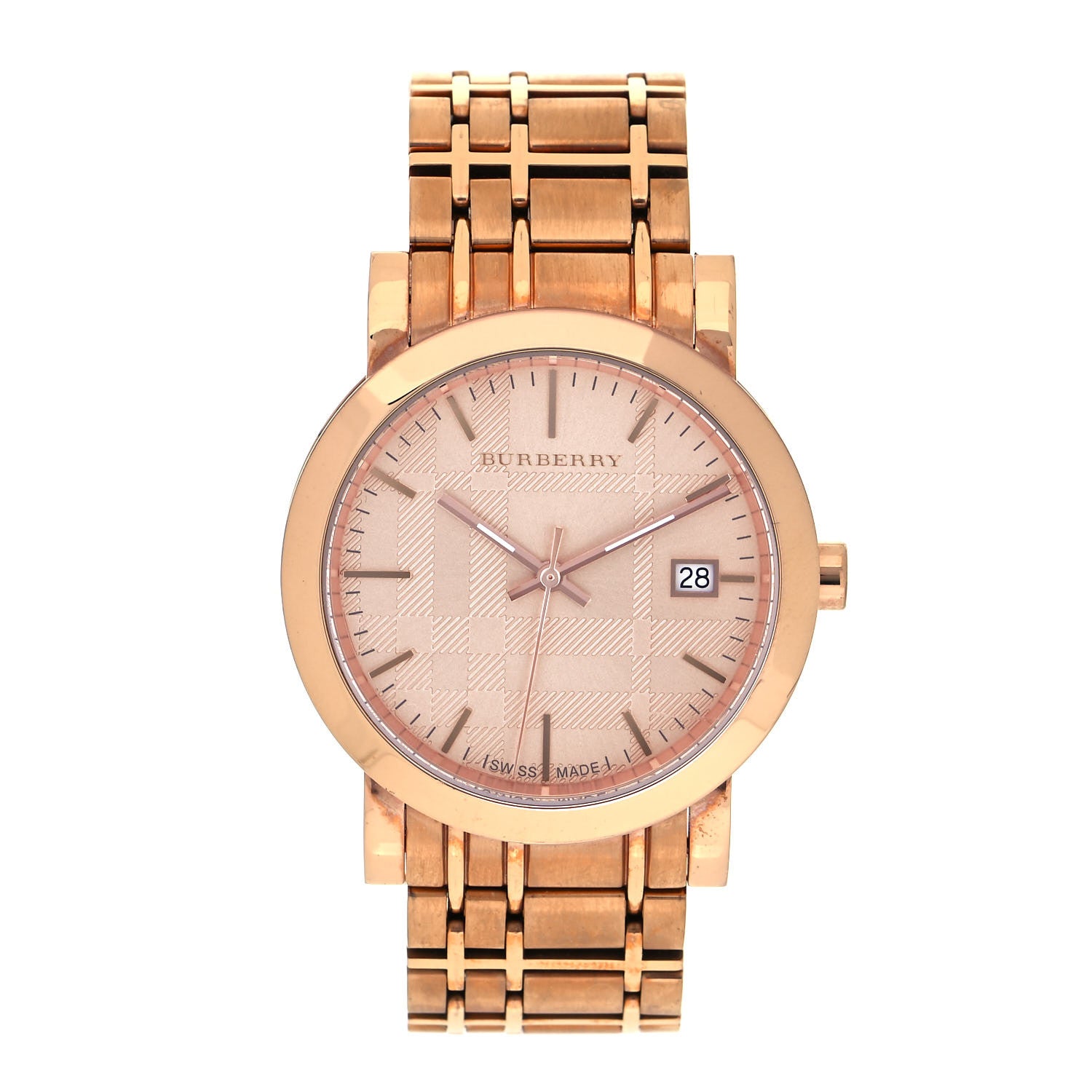 Burberry Stainless Steel 38mm Heritage Quartz Watch Rose BU1864 1 of 5
