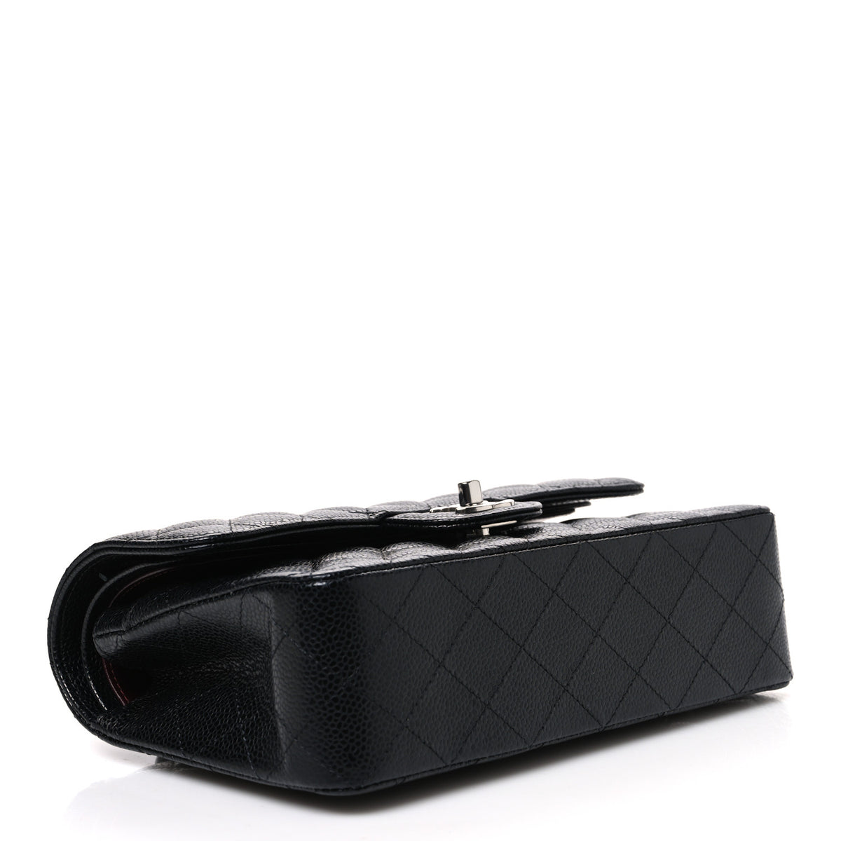 Caviar Quilted Small Double Flap Black
