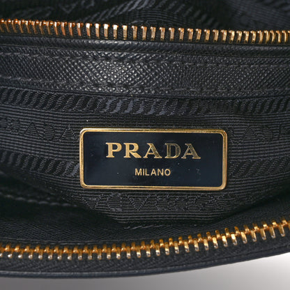 Prada Saffiano Lux Mini Galleria Double Zip Tote Black 6 of 10