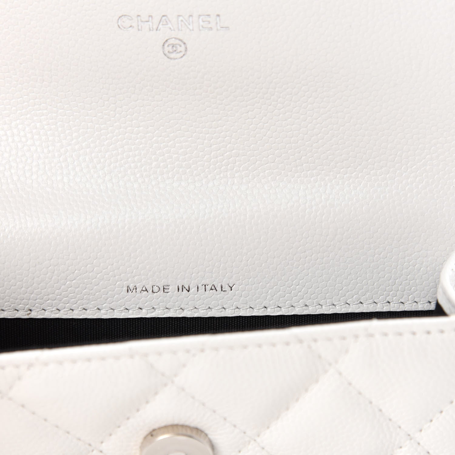 Chanel Caviar Quilted My Everything Belt Flap Card Holder White 9 of 12