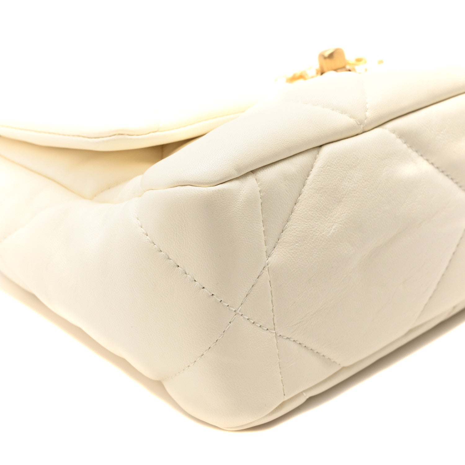 Chanel Lambskin Quilted Medium Chanel 19 Flap White 8 of 9