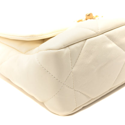 Chanel Lambskin Quilted Medium Chanel 19 Flap White 8 of 9